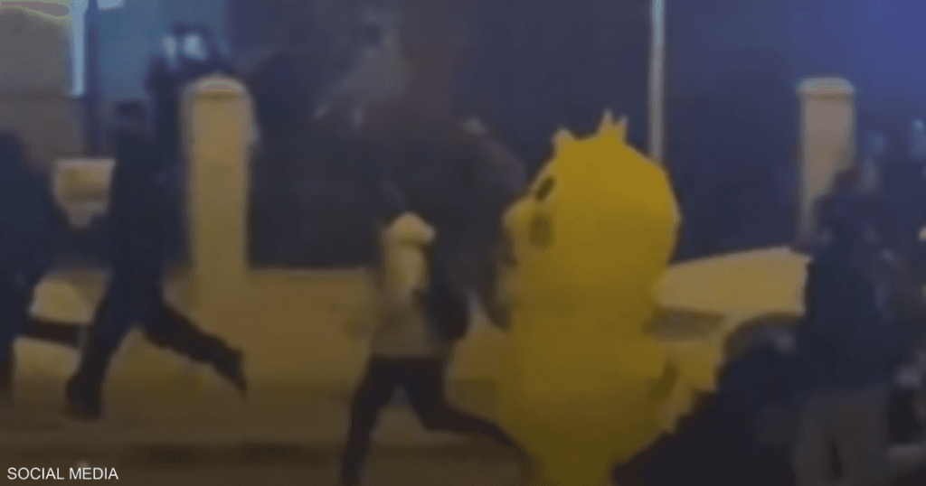 بالفيديو.. "بيكاتشو" يهرب من الشرطة التركية خلال الاحتجاجات