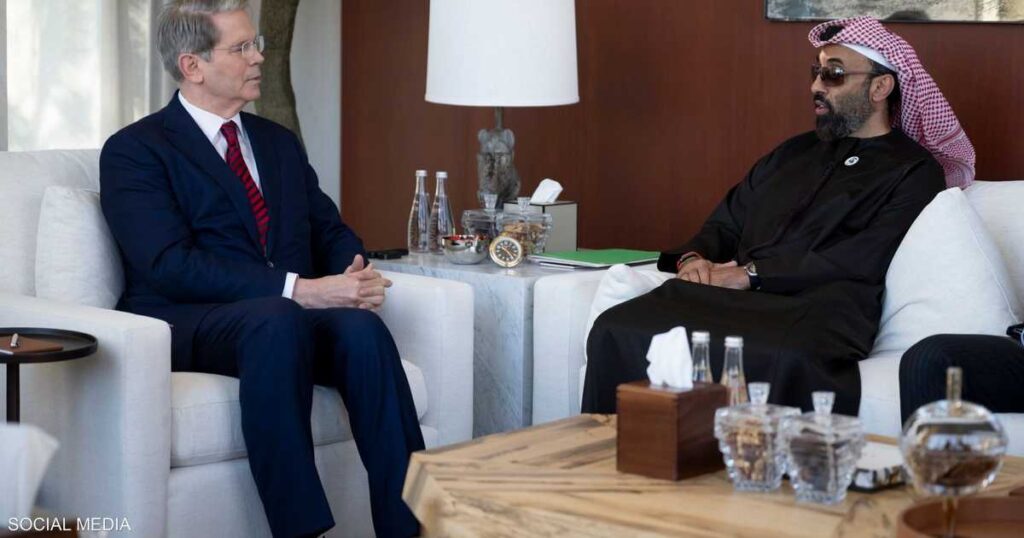 طحنون بن زايد يلتقي وزير الخزانة الأميركي