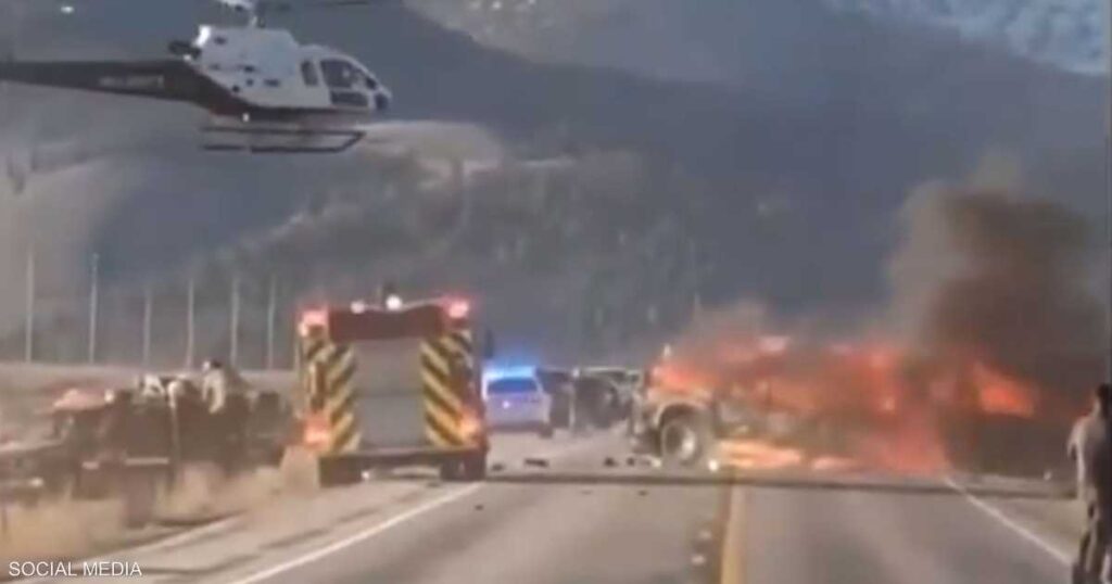 فيديو.. قتلى وجرحى في حادث سير مروّع بأميركا
