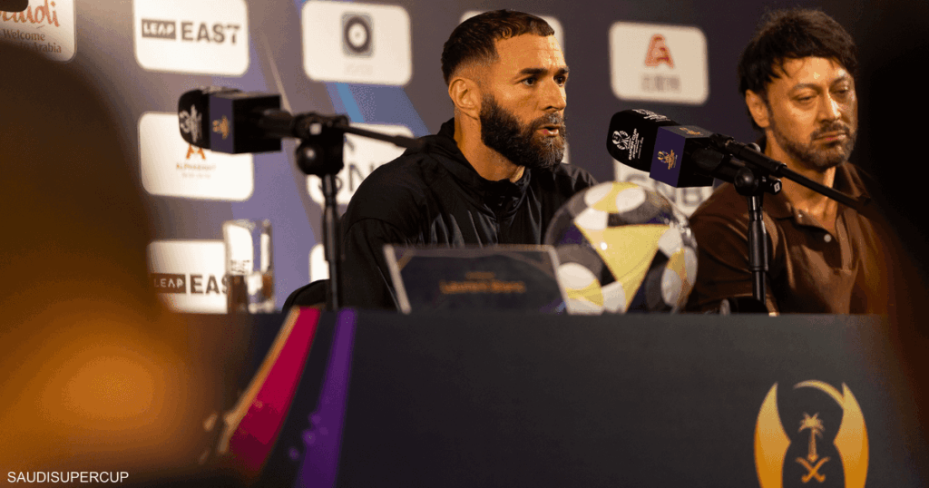 بنزيمة يتحدث عن مواجهة رونالدو في كأس السوبر السعودي